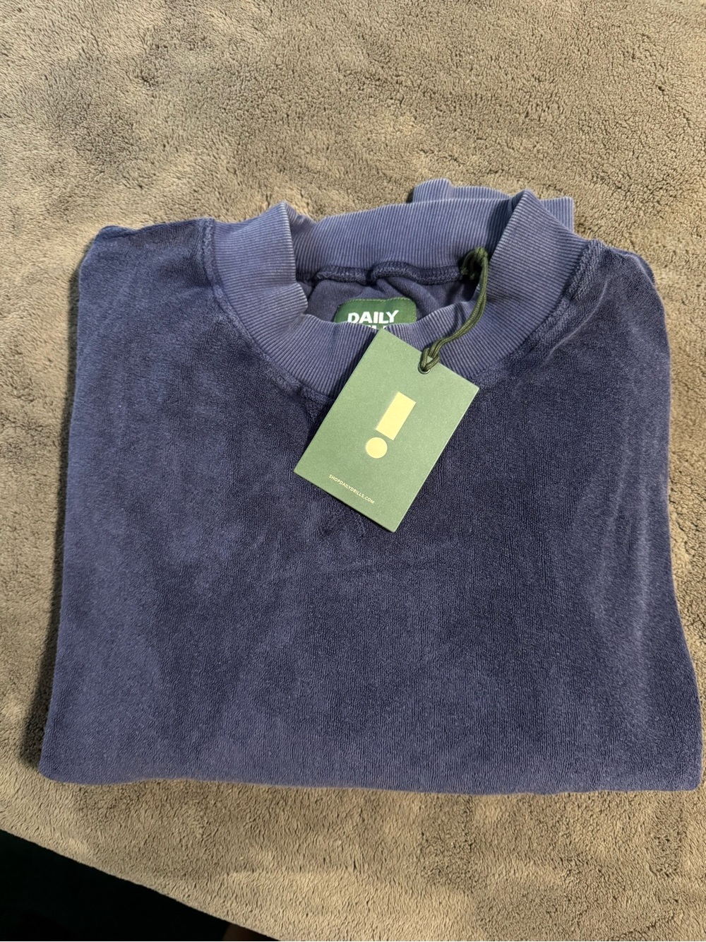 Daily Drills Navy Vintage Terry Crew